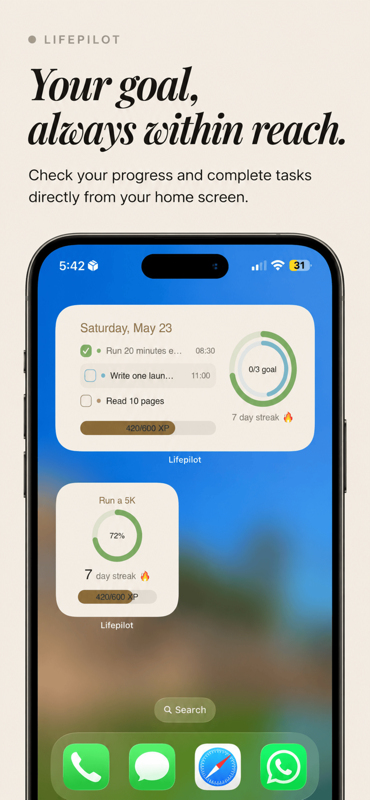 Widget on home screen